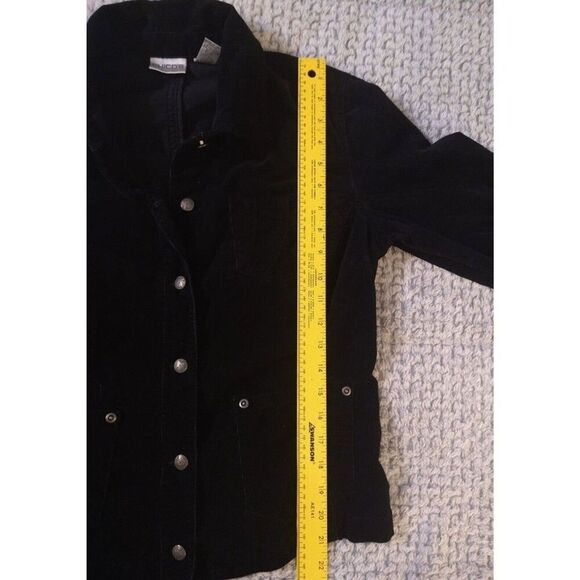 Chico's Black size one corduroy jacket - Picture 7 of 8